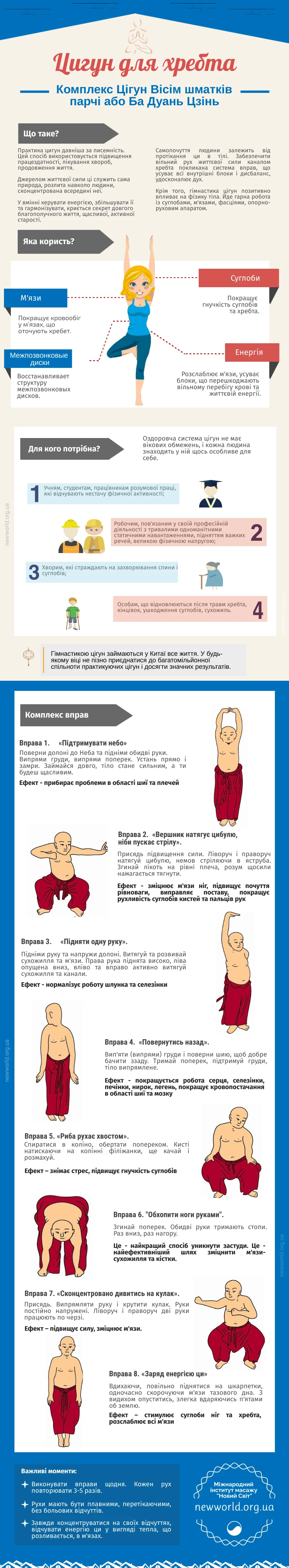 Цигун для хребта: комплекс Ба Дуань Цзинь 2 - tsyhun dlia hrebta